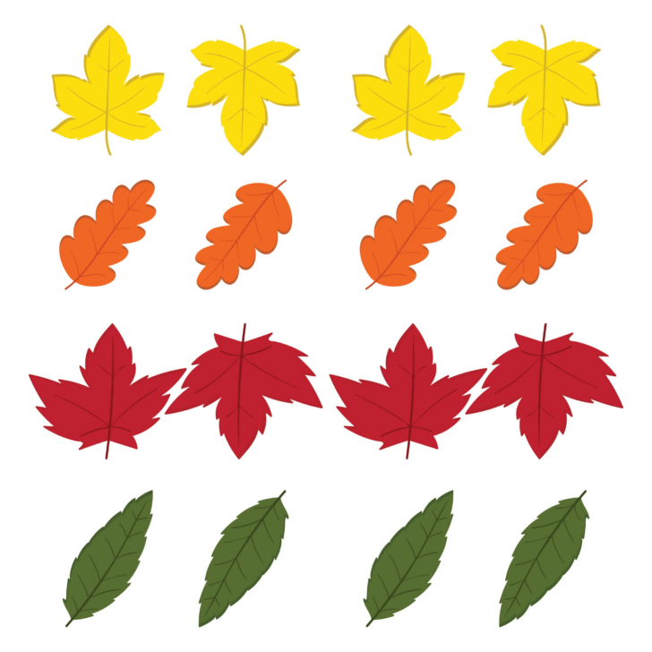 Colored Fall Leaves Printables