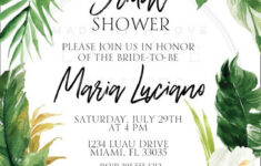 Aloha Printable Hibiscus Custom Printable Invite Hawaiian Invitation