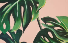 Art Print Of Monstera Leaves Plant Painting Plant Art Art Prints