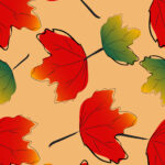 Autumn Maple Leaf Seamless Pattern 1235345 Vector Art At Vecteezy