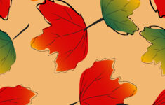 Autumn Maple Leaf Seamless Pattern 1235345 Vector Art At Vecteezy