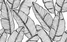 Banana Leaf Hand Drawn Seamless Pattern 962715 Vector Art At Vecteezy