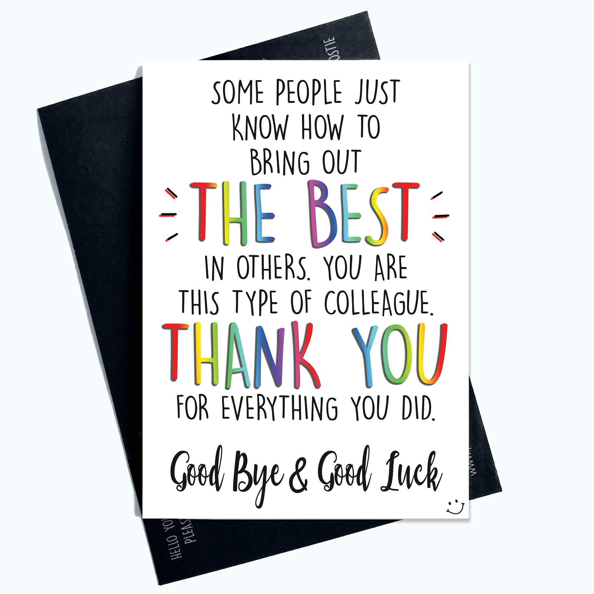 Colleague Leaving Card New Job Card Coworker Leaving Good Luck Congrats 