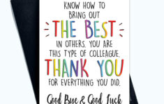 Colleague Leaving Card New Job Card Coworker Leaving Good Luck Congrats