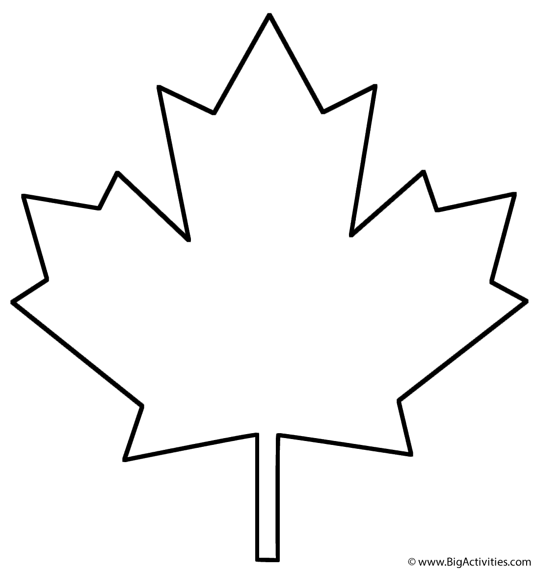 Coloring Page Maple Leaf Template Leaf Coloring Page Leaves 
