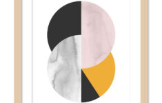 Contemporary Retro Downloadable Art Colorful Half Circles Printable