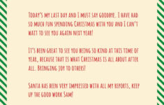 Elf On The Shelf Goodbye Letter Template