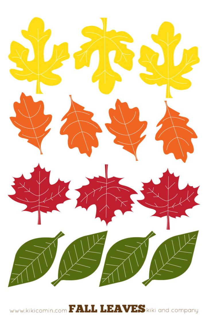 FREE Printable Colored Fall Leaves