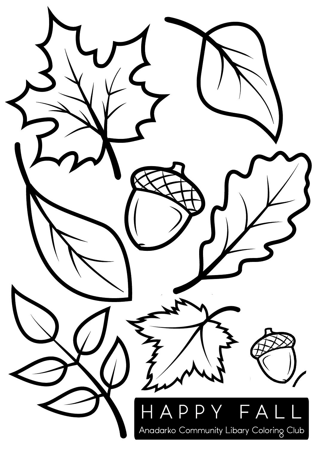 Fall leaves acorns Fall Leaves Coloring Pages Fall Coloring Pages 