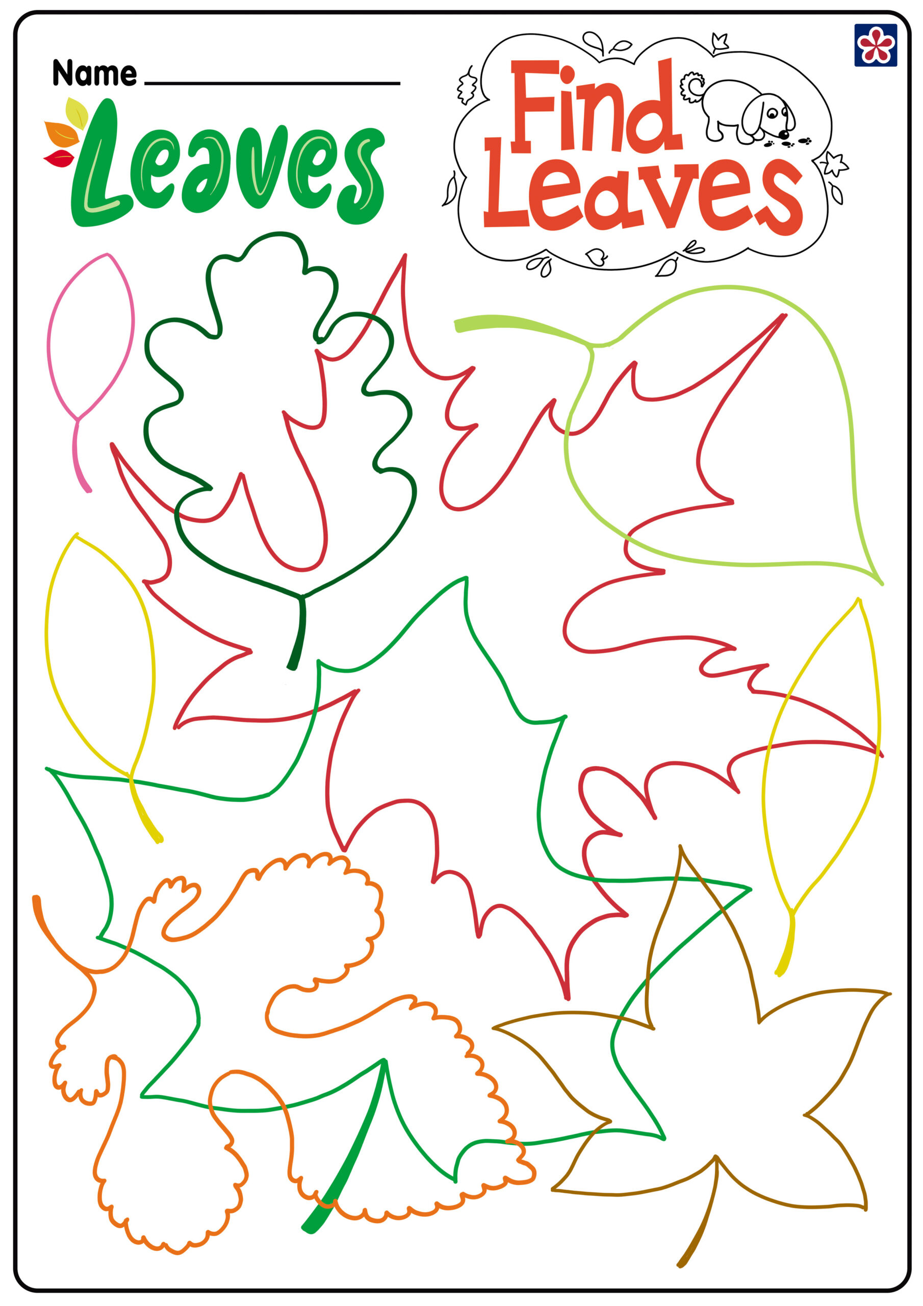 Free Fall Leaves Worksheets For Preschool And Kindergarten 