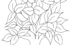 Free Printable Coloring Page For Kids With Leaves And Tree Trunk To
