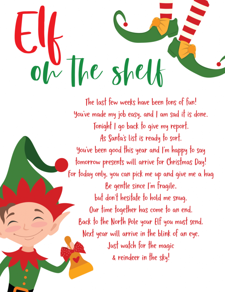 Free Printable Editable Elf On The Shelf Goodbye Letter Printable 