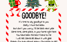 Free Printable Elf On The Shelf Goodbye Letter Free Printable Download