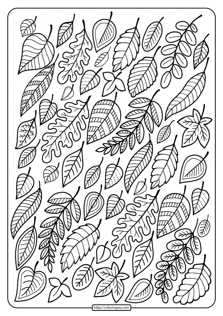 Coloring Pages Leaves FREE Printables