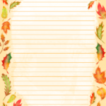 Free Printable Watercolor Fall Leaves Stationery In JPG And PDF Formats
