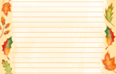 Free Printable Watercolor Fall Leaves Stationery In JPG And PDF Formats