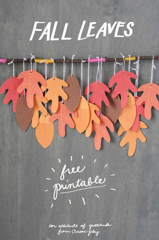 Fall Leaf Decorations Printable