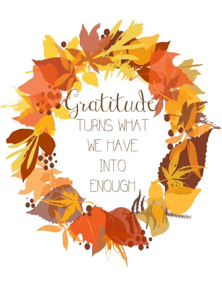 Gratitude Leaves Printable