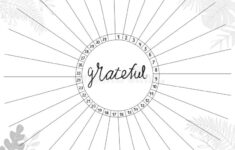 Gratitude Log Printable A4 Paper Sheet With Blank Lines To Fill And