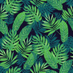 Green Leaf Pattern Print My Strap
