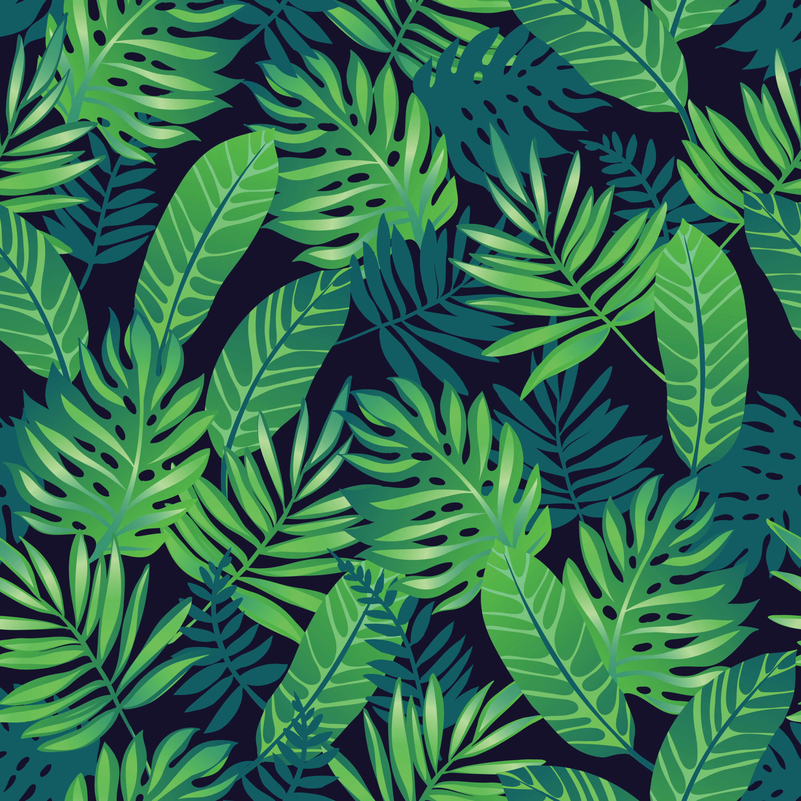 Green leaf pattern Print My Strap