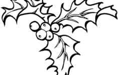 Holly Leaf Coloring Page At GetColorings Free Printable Colorings