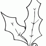 Holly Leaves Coloring Pages Coloring Home