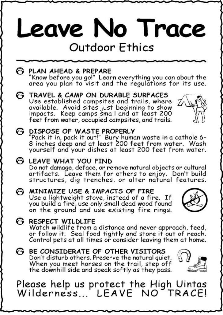 Girl Scouts Leave No Trace Printable