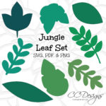 Jungle Safari Leaf Templates Set Of 8 Leaf Template Printable Leaf