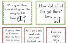 Just Sweet And Simple Printable Elf On The Shelf Notes Elf Notes