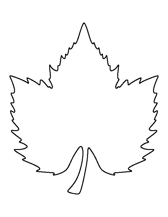 Leaf Outline Grape Leaf Pattern Use The Printable Outline For Crafts 