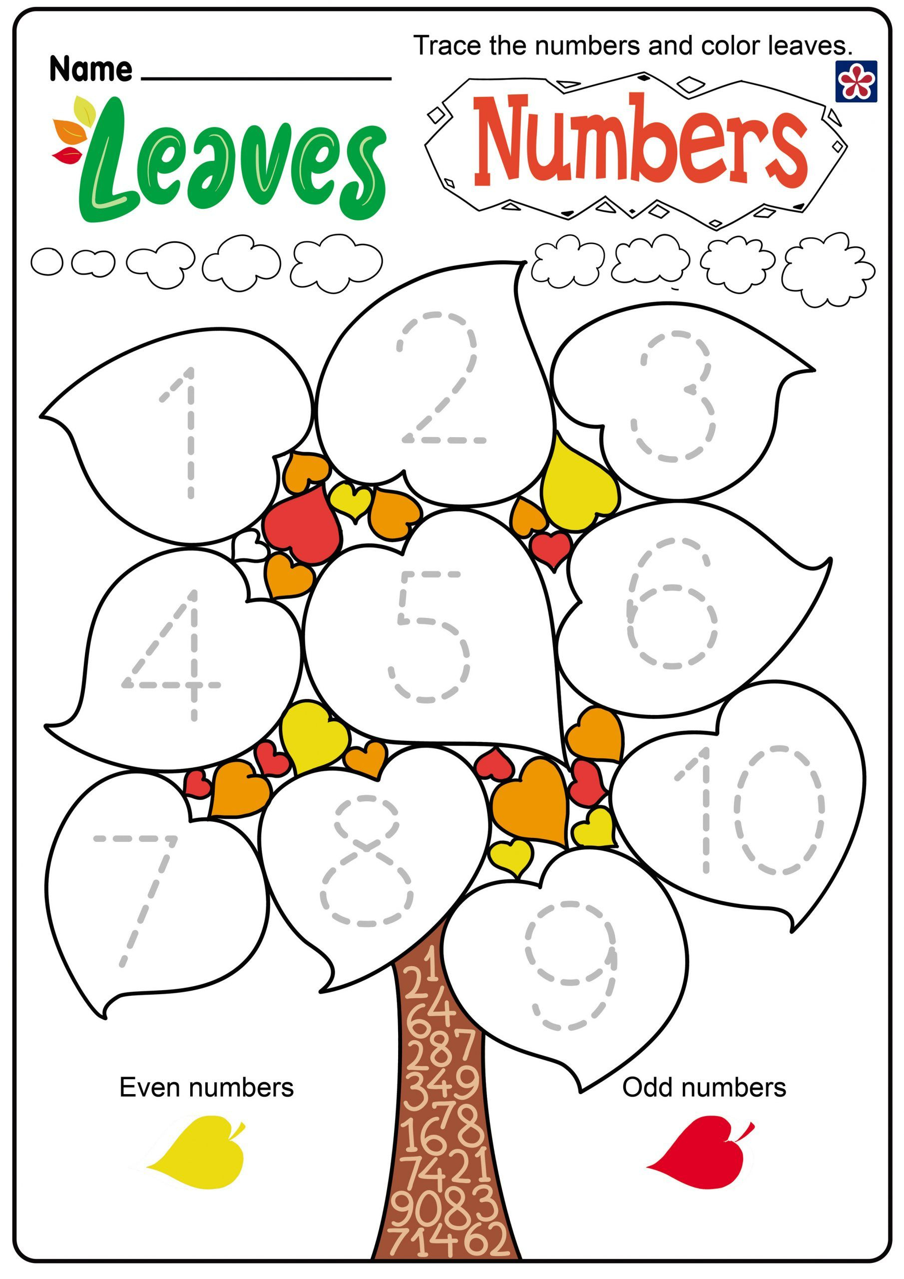 Leaf Worksheets For Kindergarten Worksheet For Kindergarten Fall 