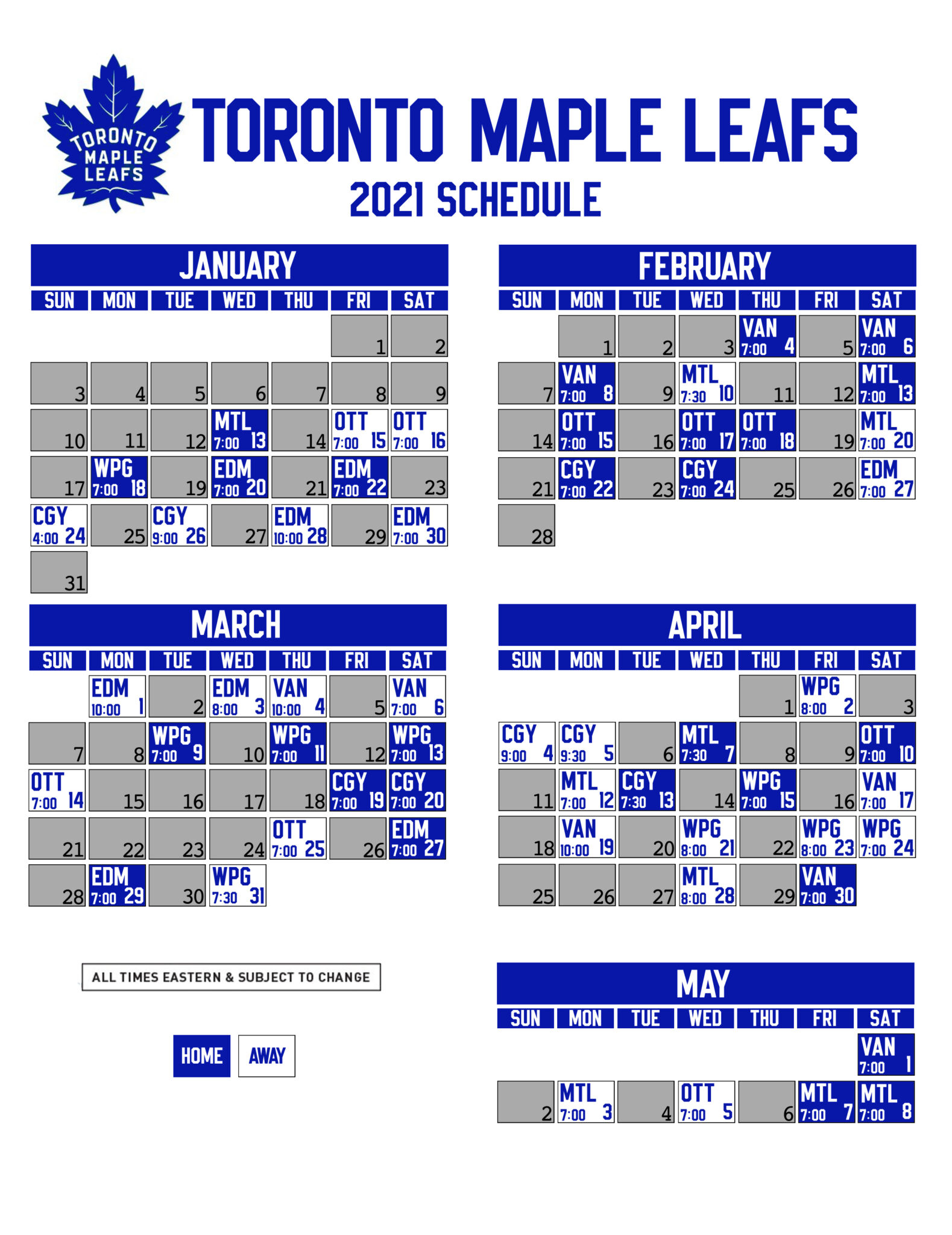 Leafs 2021 Printable Schedule Leafs Printable Leaves Leafs 2021 Printable Schedule Leafs Printable Leaves