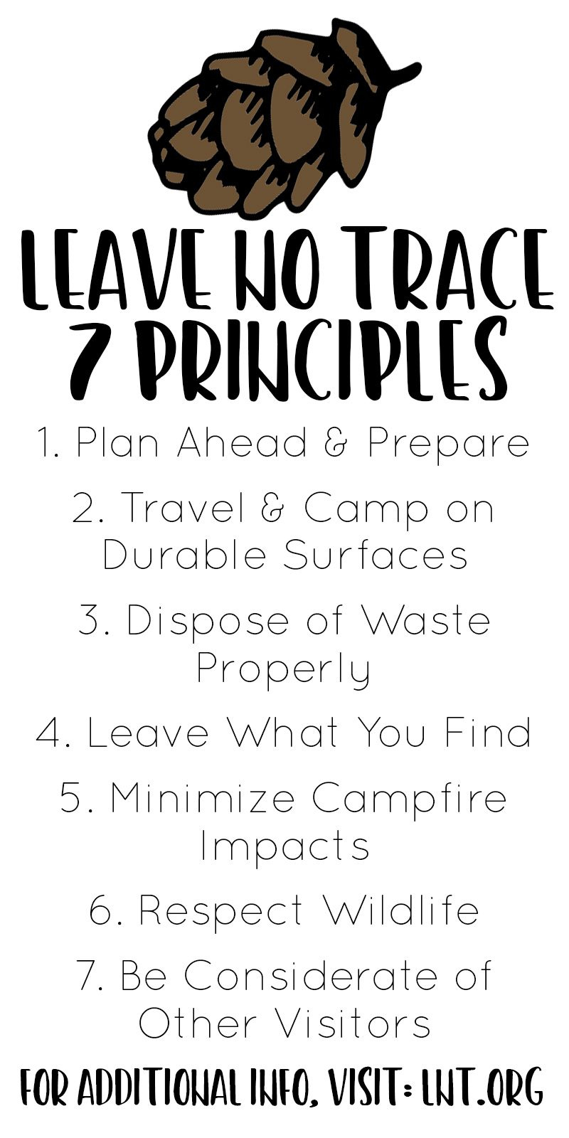 Leave No Trace LNT 7 Principles Girl Scout Camping Travel Tips 