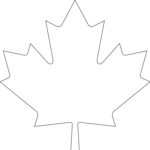 Maple Leaf Canada Flag Outline Janeforyou