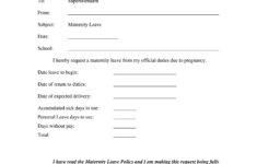 Maternity Leave Form For Teachers Pdf Fill Out And Sign Printable PDF
