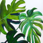 Monstera Leaves Original Watercolor Paintings Botanical Etsy