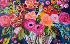 New Print Now Available Featuring Large Abstract Colorful Blooms
