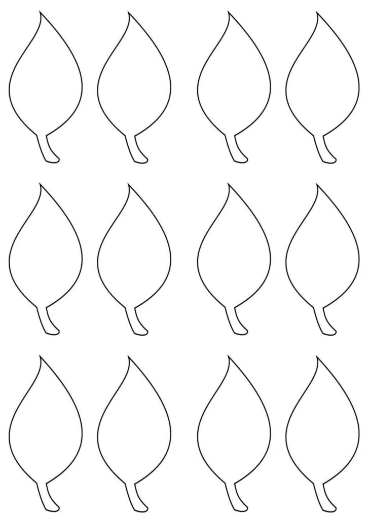 Printable Outline Of Leaves