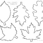 Oil And Blue FALL LEAF LINE DRAWING TEMPLATE Free Printable