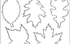 Oil And Blue FALL LEAF LINE DRAWING TEMPLATE Free Printable