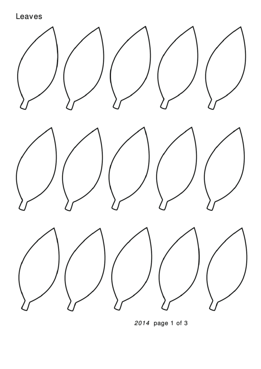Oval Shaped Leaves Printable Pdf Download