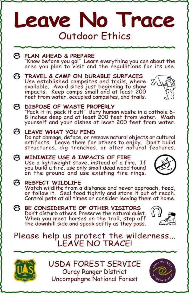 Leave No Trace Cub Scouts Printable