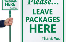 Package Delivery Signs Leave Package Signs