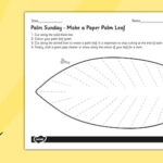Palm Sunday Palm Leaf Paper Craft Easter Teacher Resources