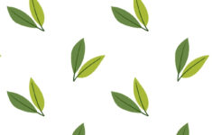 Premium Vector Simple Green Leaves Pattern Background