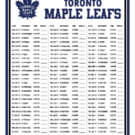 Printable 2022 2023 Toronto Maple Leafs Schedule