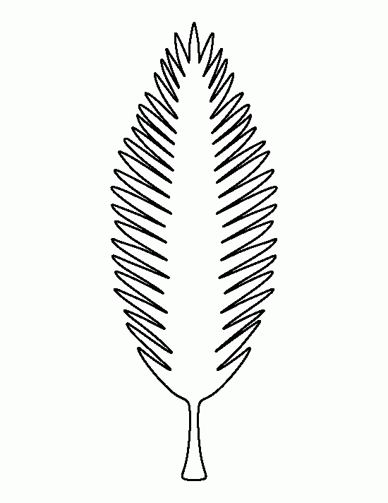 Printable Coconut Tree Leaf Template