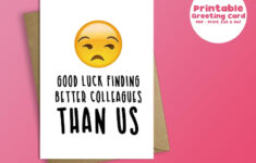 Printable Coworker Leaving Greeting Card Eye Roll Emoji Etsy
