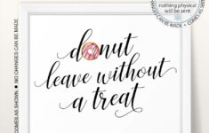 PRINTABLE Donut Bar Sign Donut Leave Without A Treat In 2021 Donut
